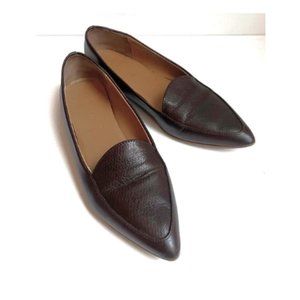 Everlane Modern Point Loafer Flats Brown Sz 7.5 fits 6.5 to 7 Leather
